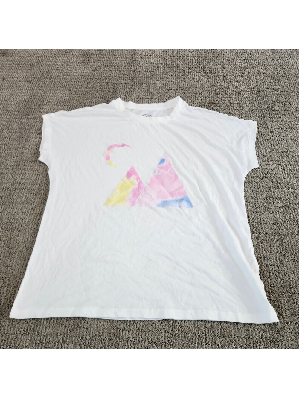 Zyia Active Women's White Cotton Graphic T-Shirt Size Large